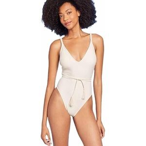 Shade & Shore Cream One-Piece Swimsuit